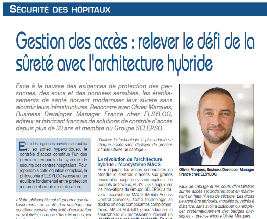 Sécurité des hôpitaux