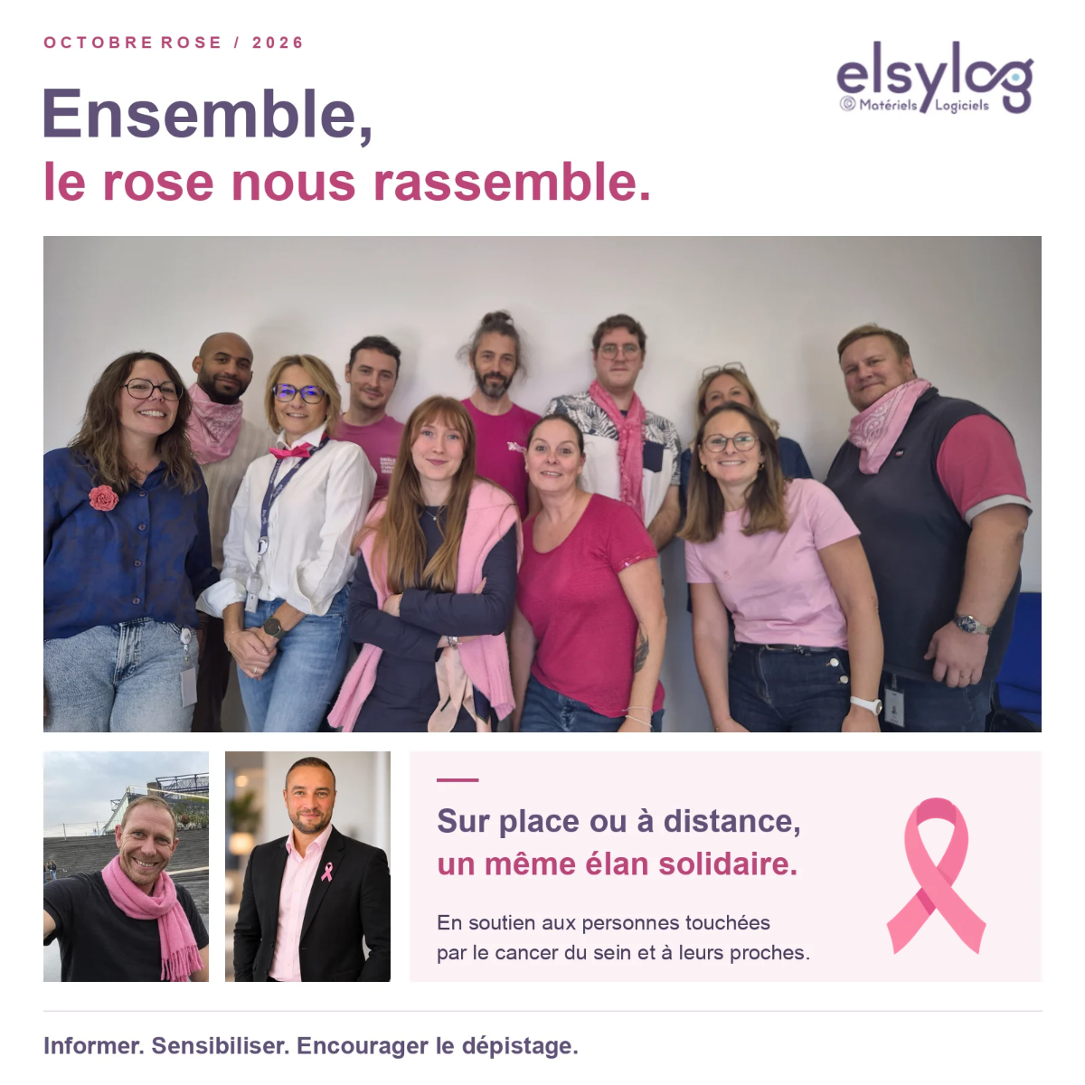 Octobre Rose : les équipes ELSYLOG affichent leur soutien